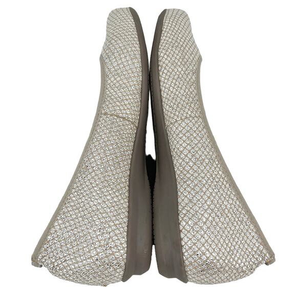 Earthies Ennis Ballet Flats 6 Taupe Silver Orthotic Arch Support Comfort - Picture 3 of 15